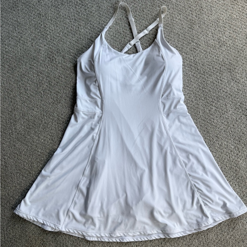 White Athletic Dress with Strappy Back